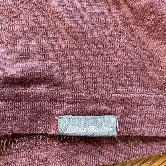 Eddie Bauer Pullover Sweat Shirt Brown Mens Crew Neck Size Large u Raglan Sleeve - Picture 7 of 8